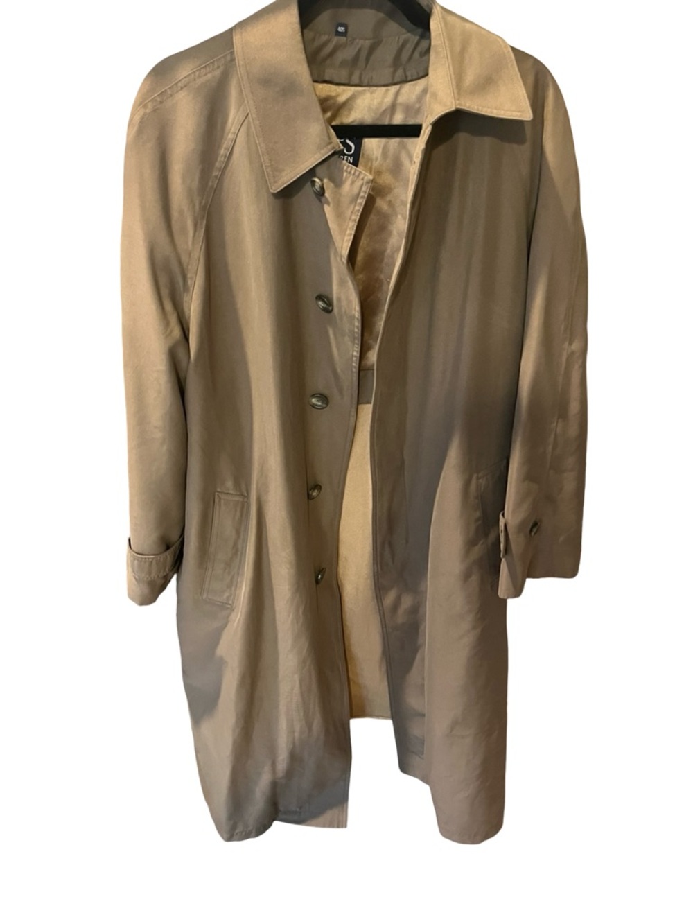 Ralph Lauren Chaps Long Trench Coat Mens Brown/olive size 40s women’s 10-13